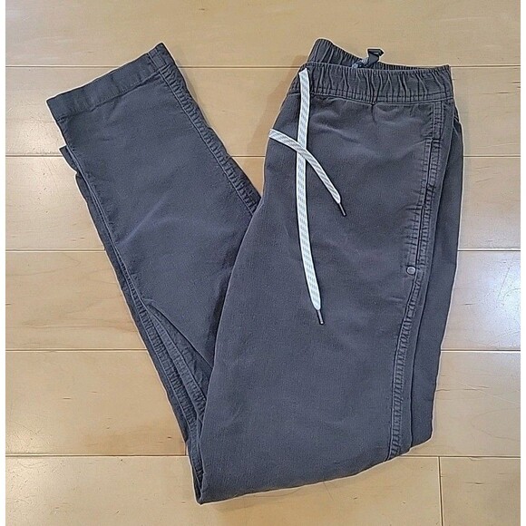Vuori Corduroy Pants Mens L Grey Elastic Waist Drawstring Stretch V440 Preppy - Picture 1 of 9